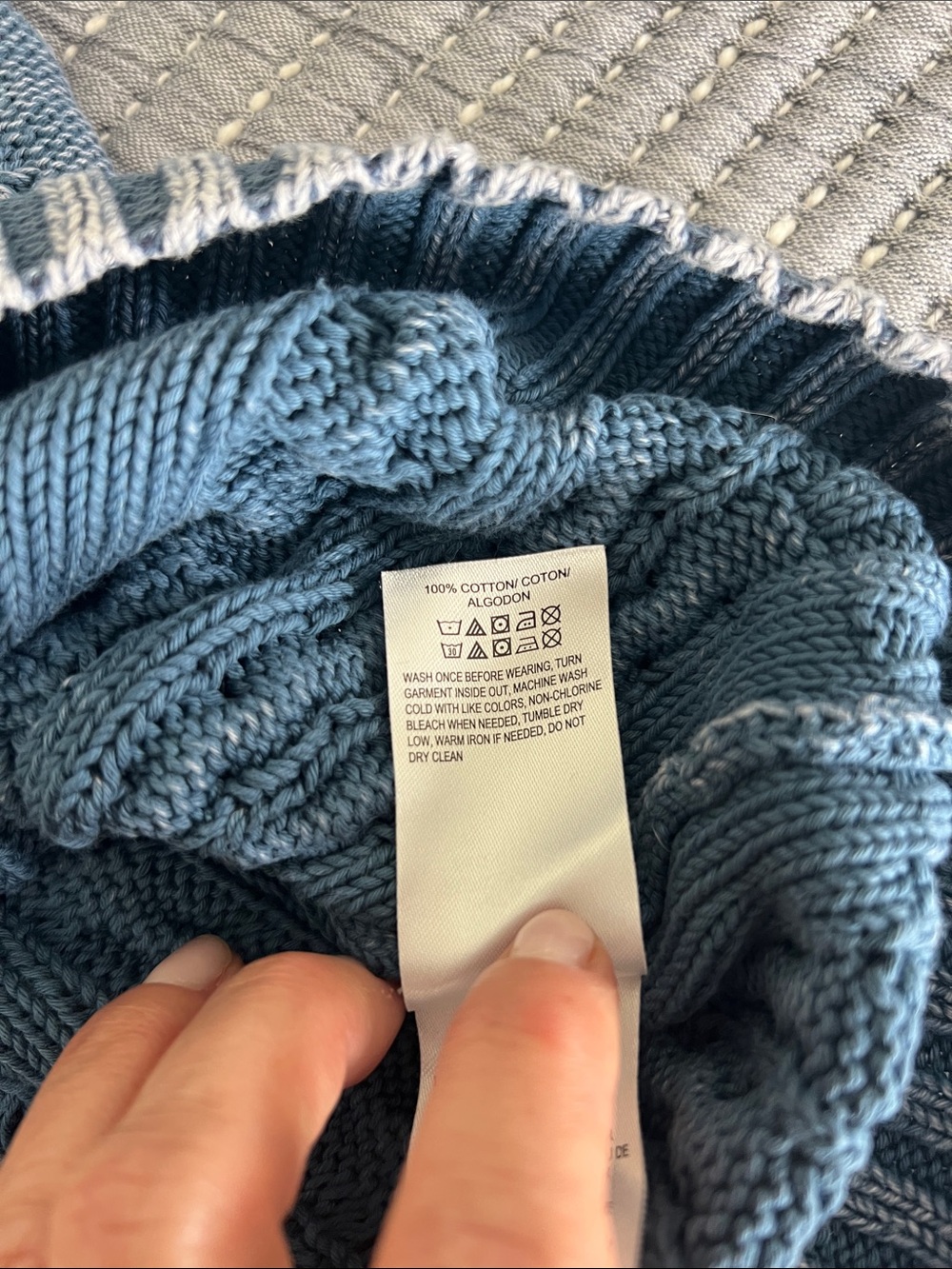 Lucky Brand Cable Knit V-Neck Sweater - Picture 7 of 10